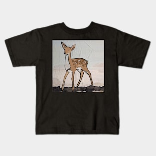 Sodaartstudio Digital Simple Modern Deer Kids T-Shirt